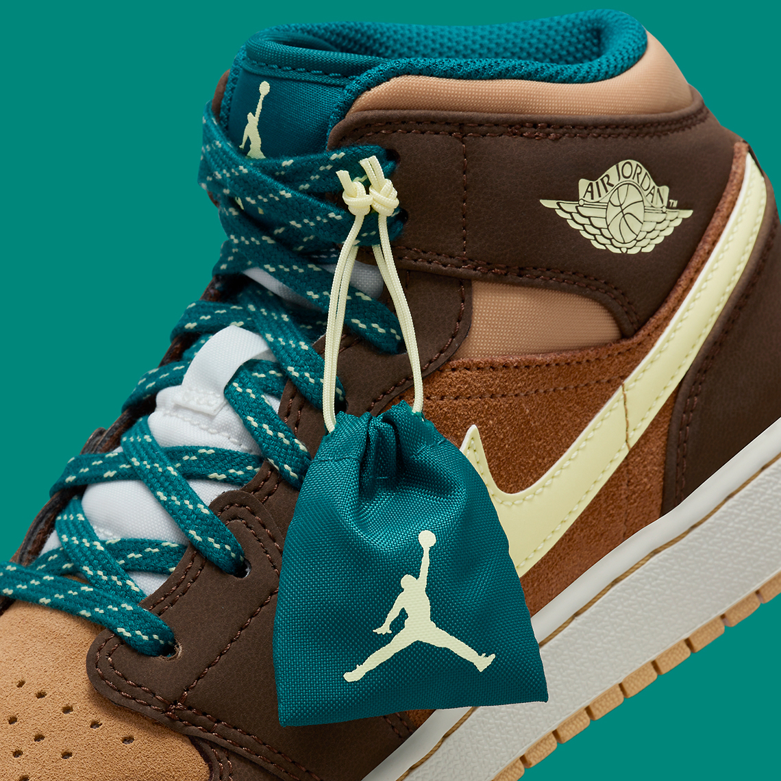 Air Jordan 1 Mid Gs Cacao Wow Geode Teal Dz6335 200 7