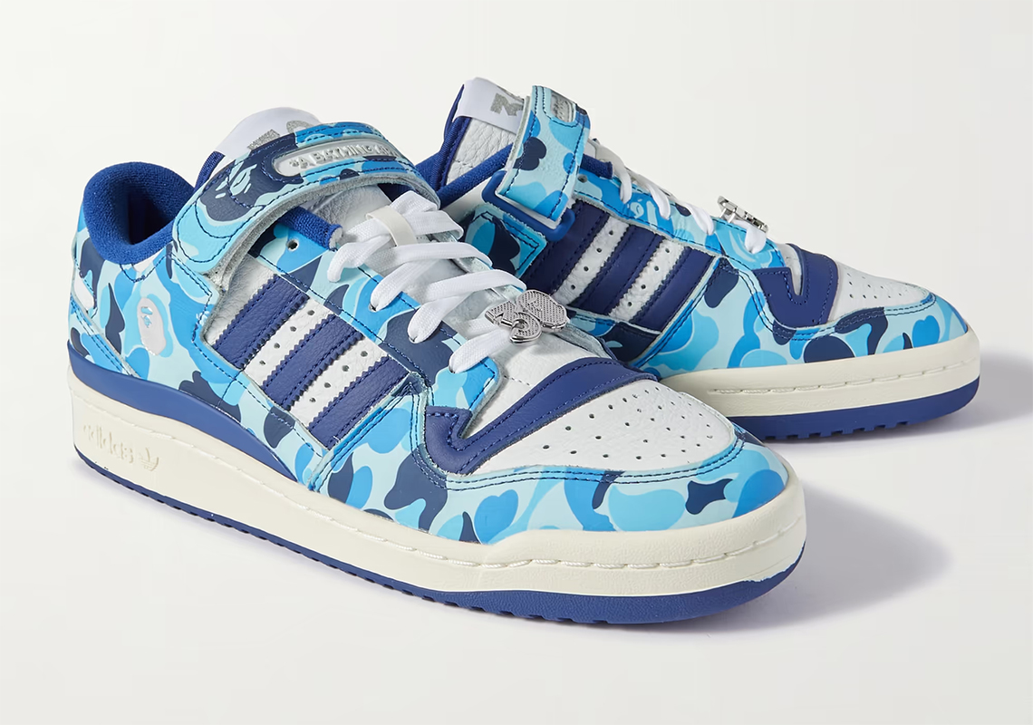 Bape Adidas Forum Blue Camo Id4772 3