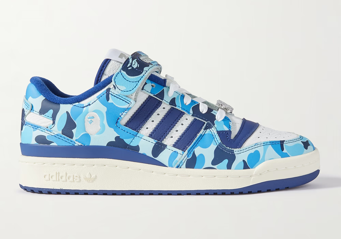 Bape Adidas Forum Blue Camo Id4772 6