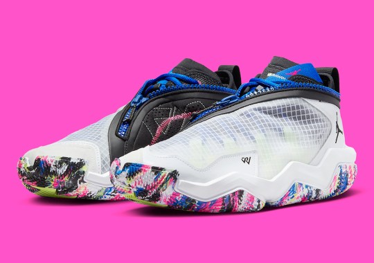 A Marbled, Multi-Color Tread Infuses A Titular Personality Within The Jordan Why Not 0.6