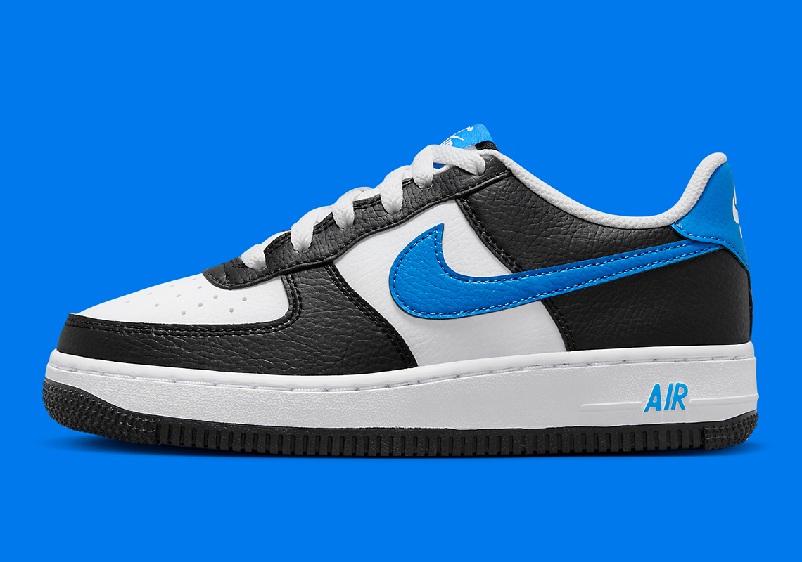 Nike Air Force 1 Low Gs Black White Royal Fn8008 001 1