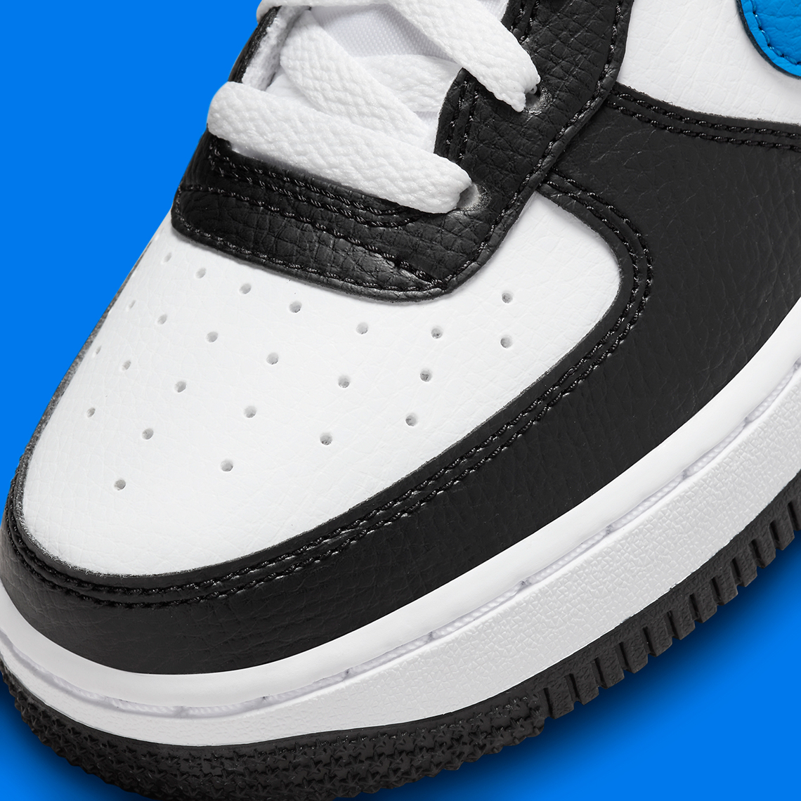 Nike Air Force 1 Low Gs Black White Royal Fn8008 001 2