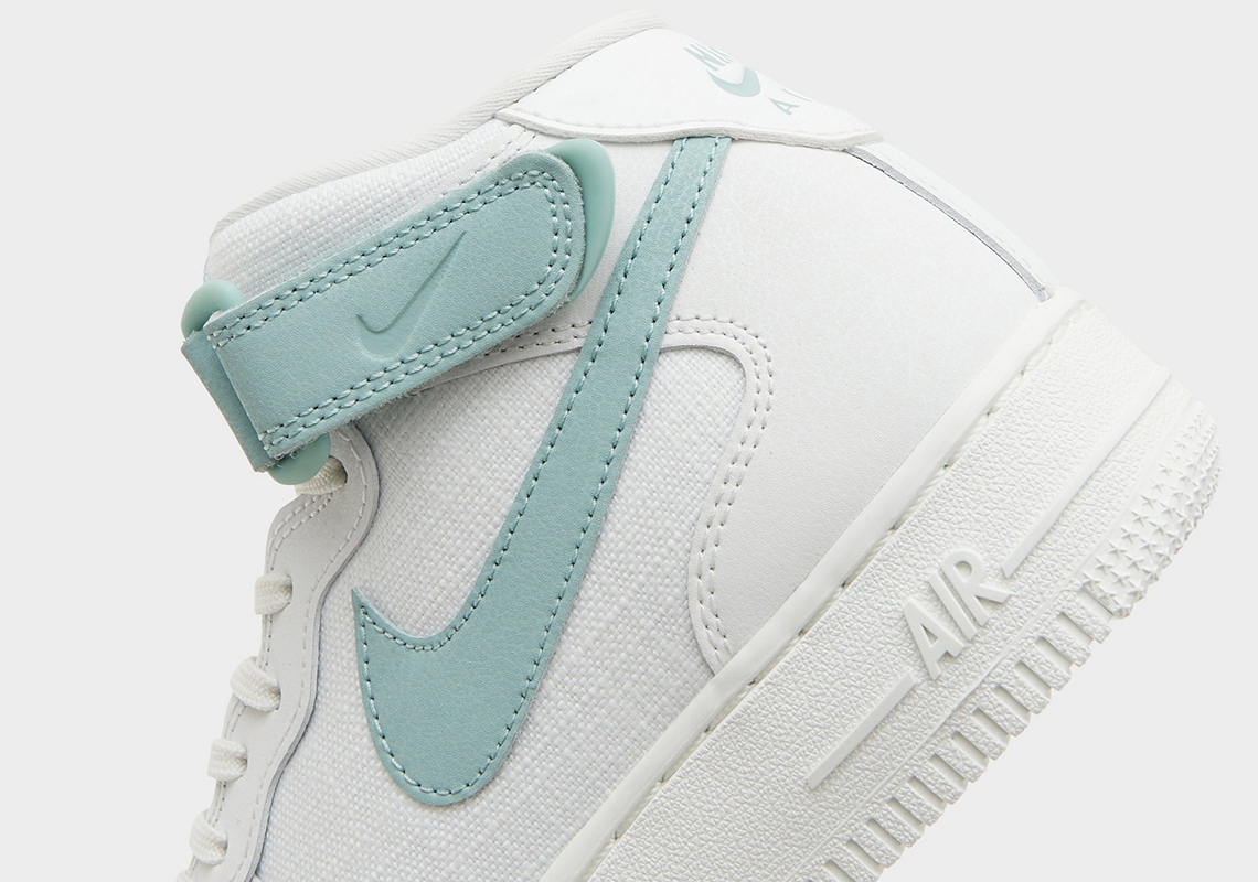 Nike Air Force 1 Mid Light Bone Seafoam Green 6