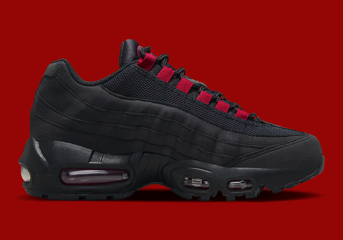 Nike Air Max 95 Gs Black Red Fq2430 001 6