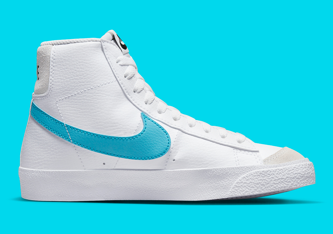 Nike Blazer Mid 77 Gs Cut Out White Aqua Fn7790 100 2