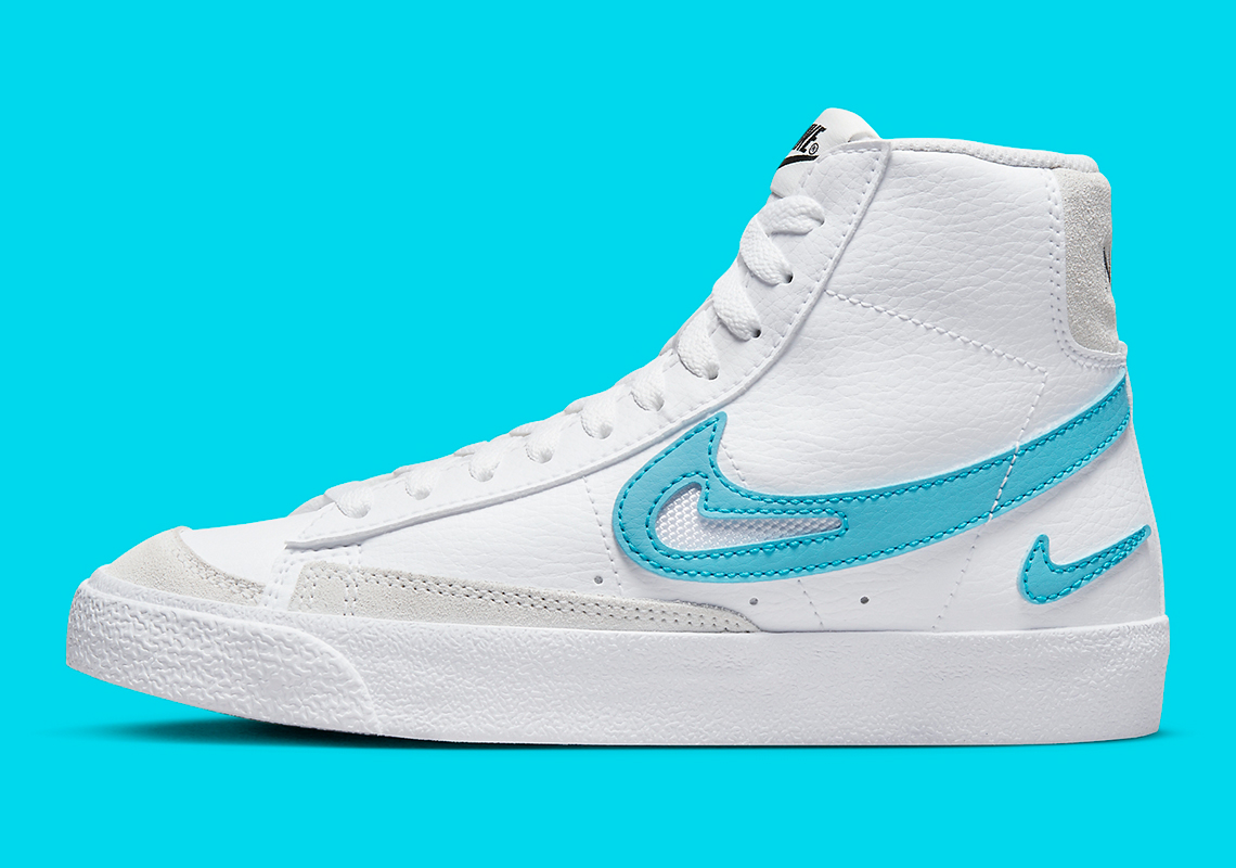 Nike Blazer Mid 77 Gs Cut Out White Aqua Fn7790 100 9