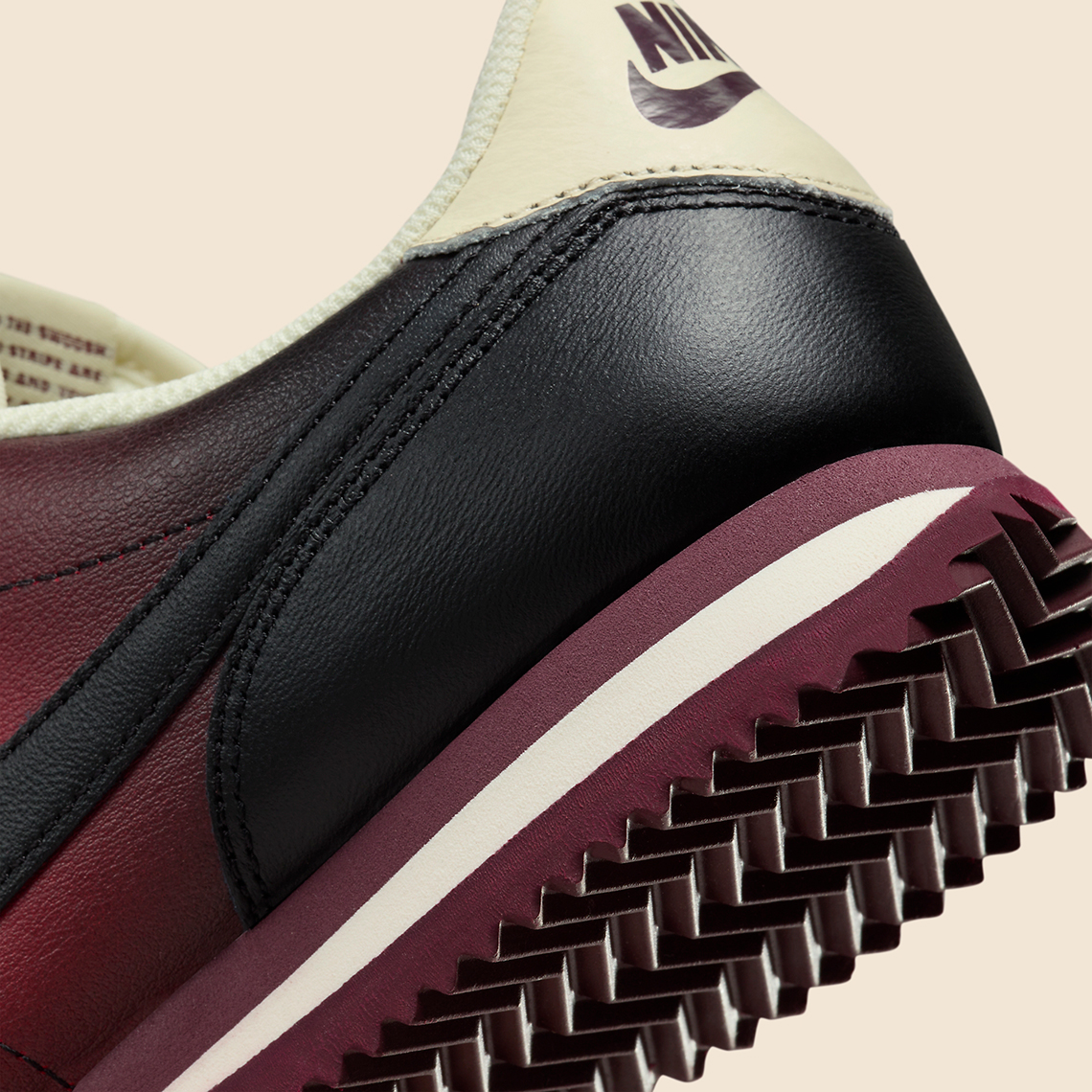 Nike Cortez Black Burgundy Fade Fj4737 600 3