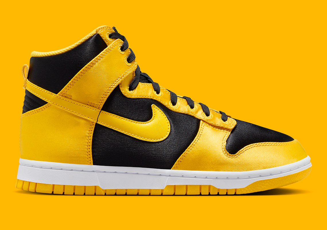 Nike Dunk High Satin Yellow Black Goldenrod Fn4216 001 8