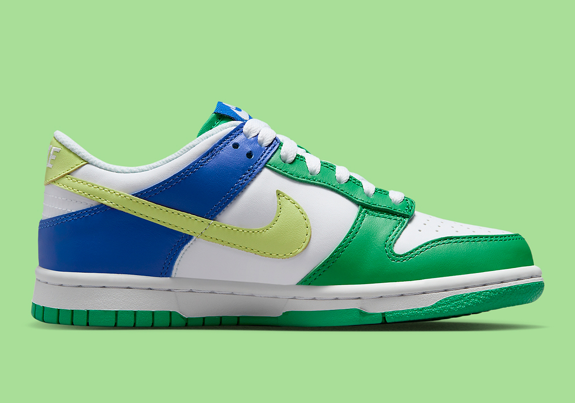 Nike Dunk Low Gs Green Blue Fn6973 100 Release Date 5