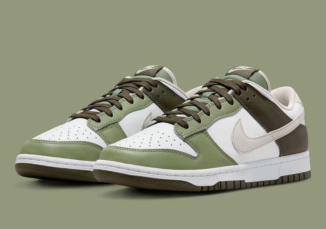 The Nike Dunk Low Dresses Up In Olive Tones