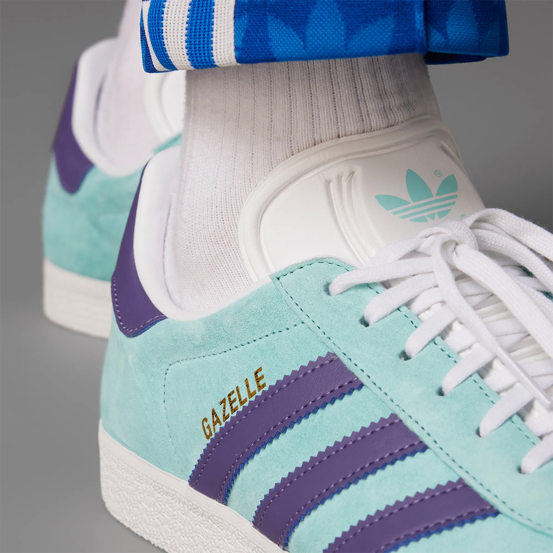 Adidas Gazelle Clear Aqua Tech Purple Ig0668 3