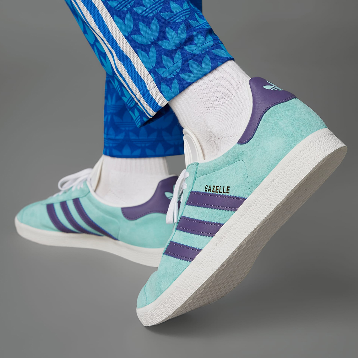 Adidas Gazelle Clear Aqua Tech Purple Ig0668 5