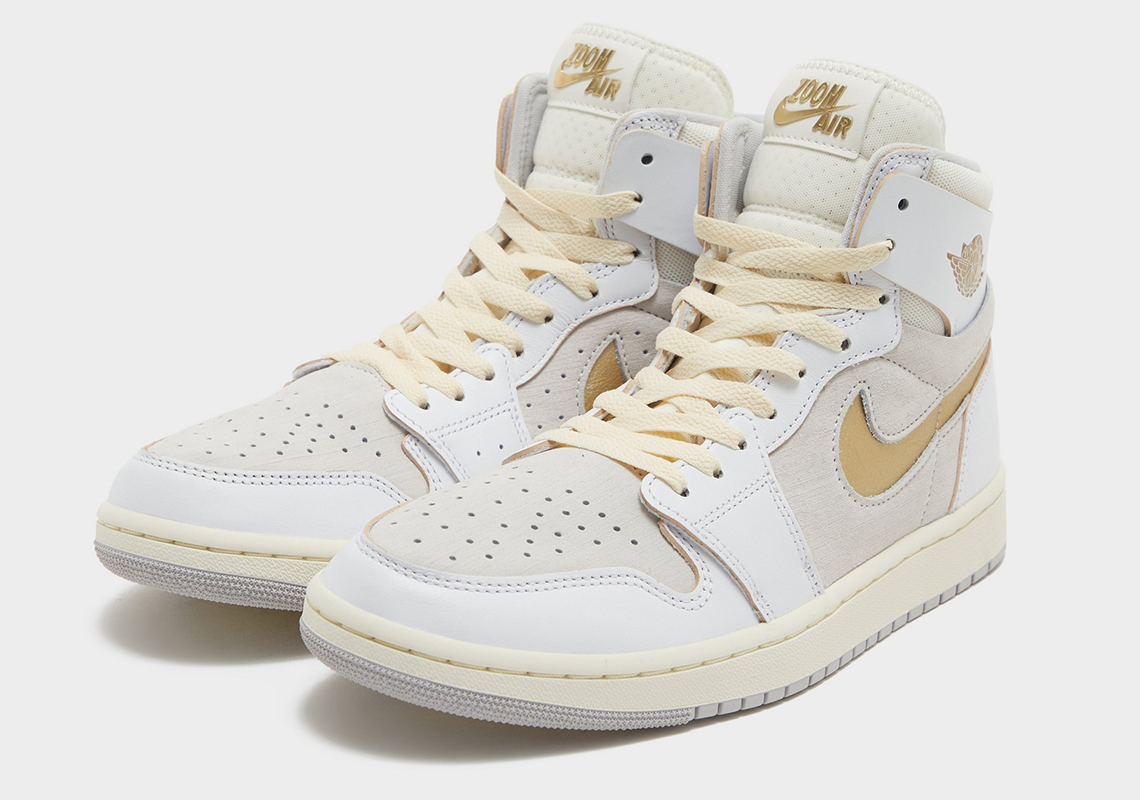 Air Jordan 1 Zoom Cmft 2 White Grey Gold 4