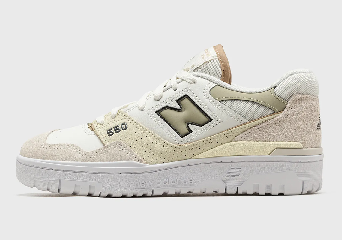 The New Balance 550 Hits The Beach In "Sea Salt" And "Olive"