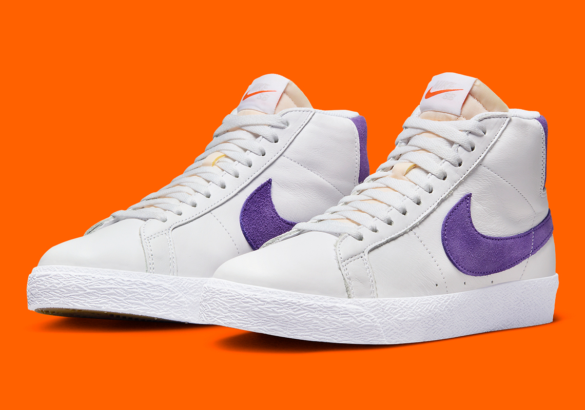 Nike Sb Blazer Mid White Court Purple Dz4949 100 3