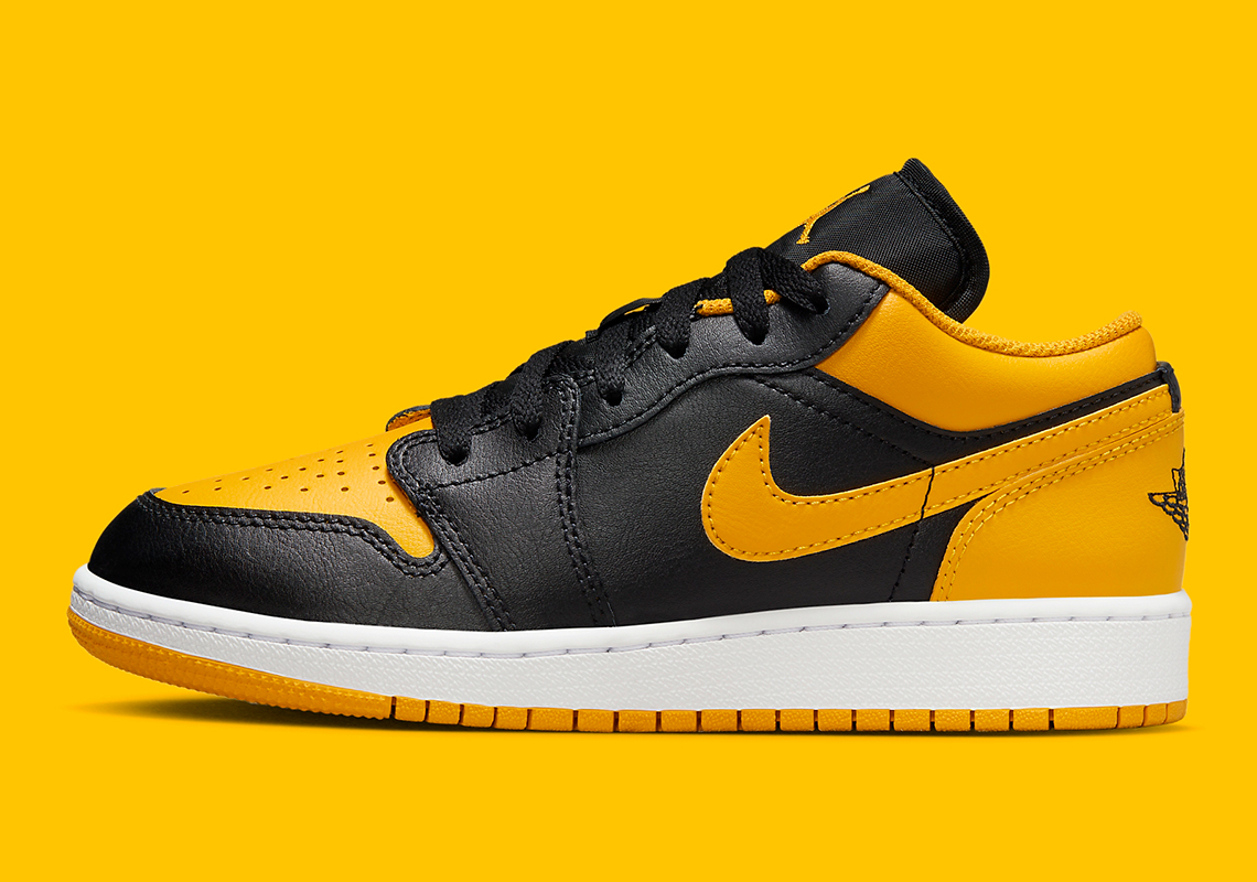 Air Jordan 1 Low Gs Black Yellow Ochre 553560 072 5