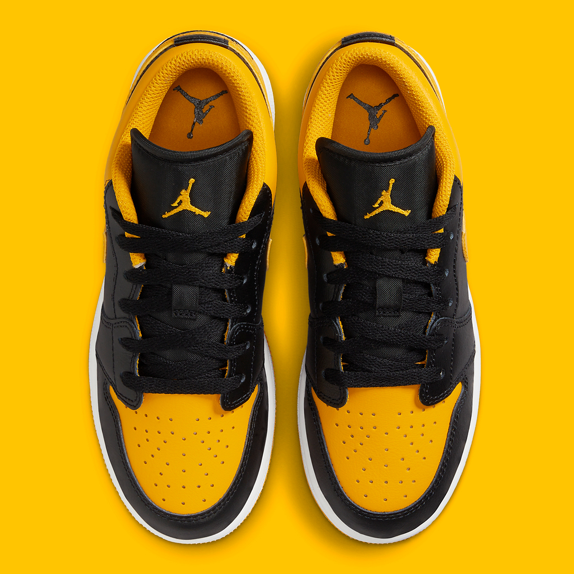 Air Jordan 1 Low Gs Black Yellow Ochre 553560 072 7