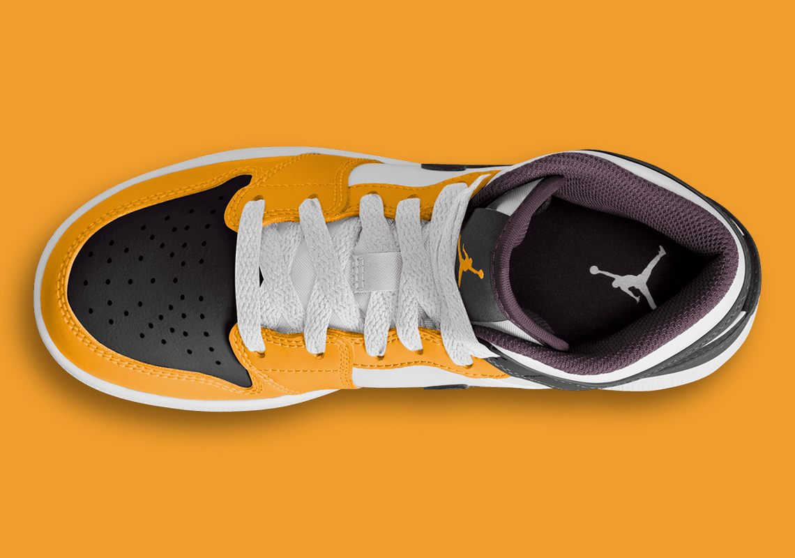 Air Jordan 1 Mid Gs Yellow Ochre Black Dq8423 701 2