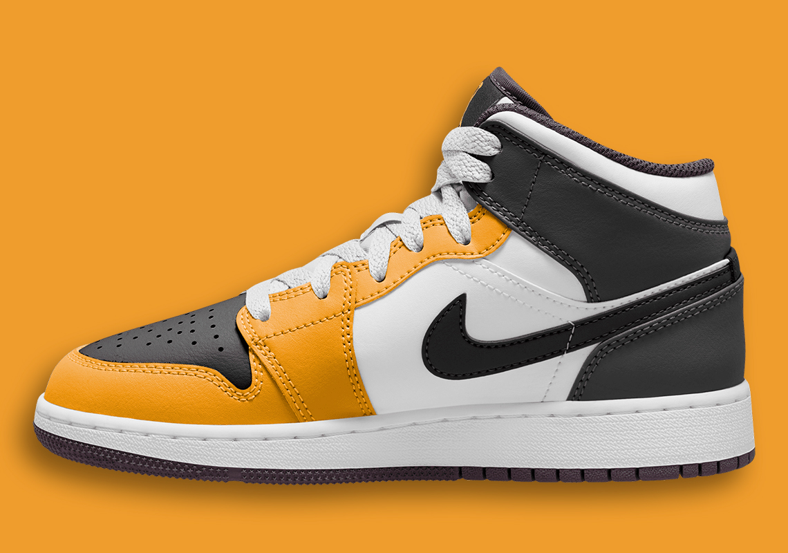 Air Jordan 1 Mid Gs Yellow Ochre Black Dq8423 701 3