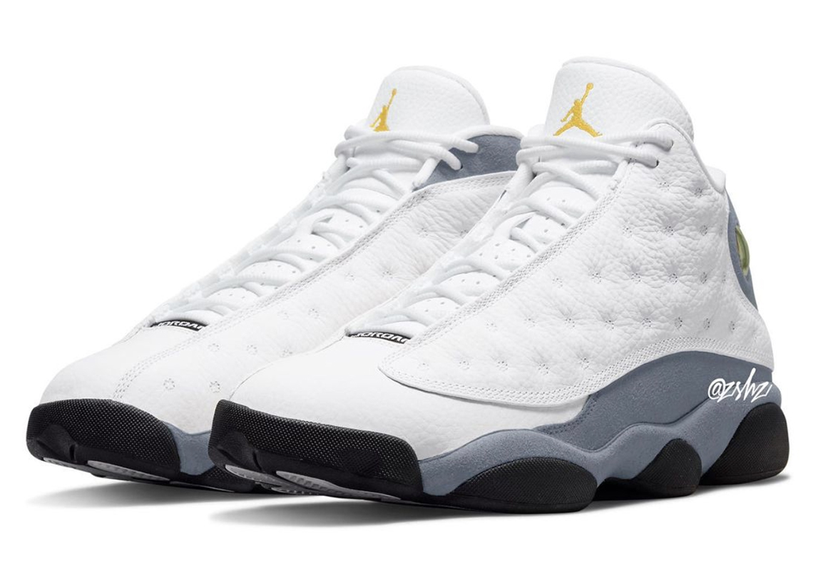 Air Jordan 13 White Yellow Ochre Blue Grey Black 414571 170 1