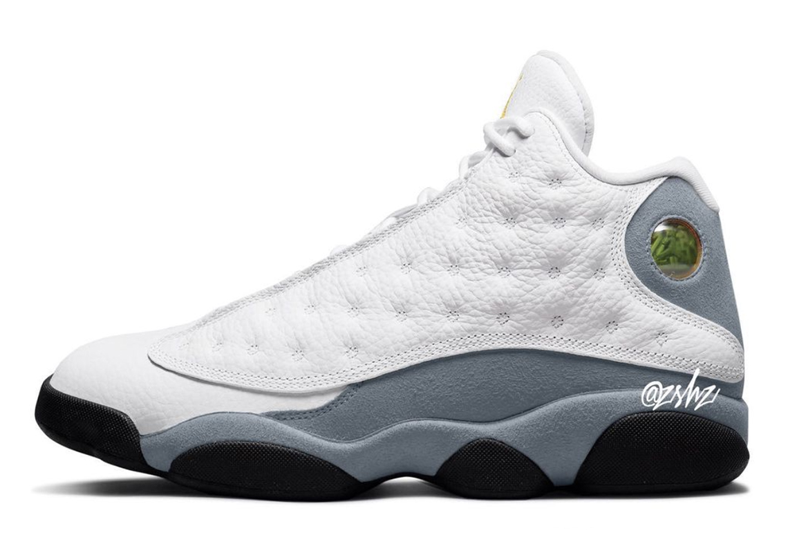 Air Jordan 13 White Yellow Ochre Blue Grey Black 414571 170 2