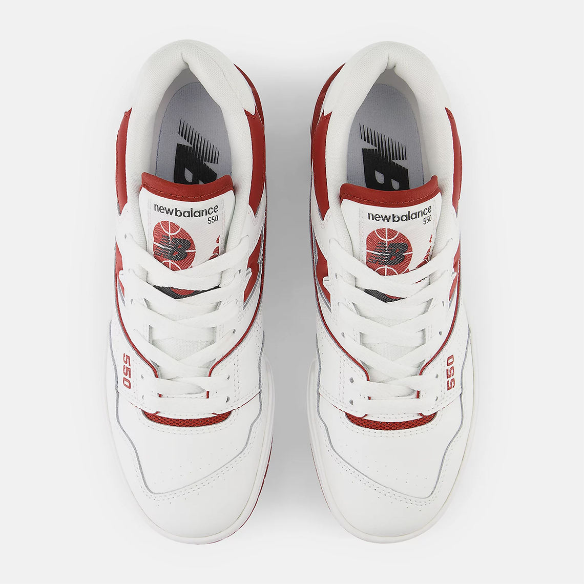 New Balance 550 Womens White Brick Red Bbw550br 3