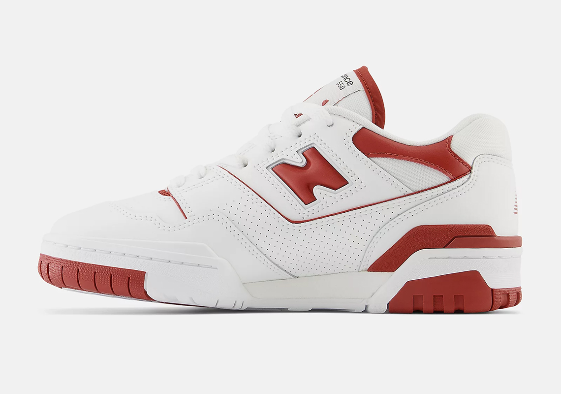 New Balance 550 Womens White Brick Red Bbw550br 4