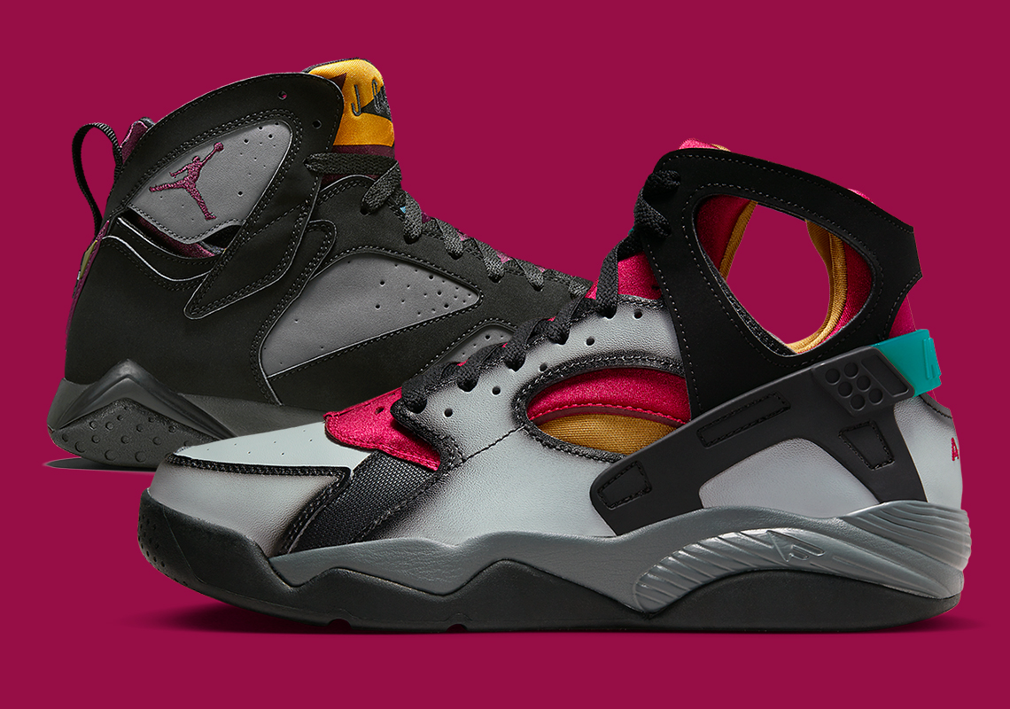 The Nike Air Flight Huarache Borrows The “Bordeaux” Look From The Air Jordan 7