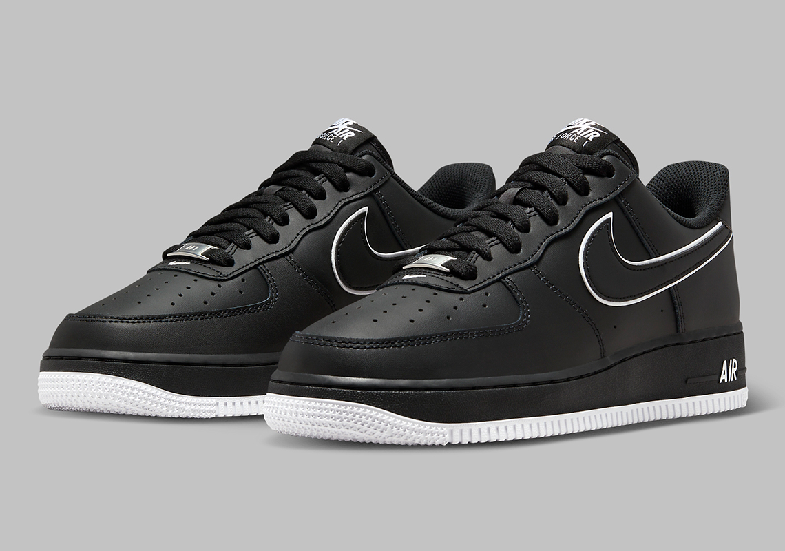 Blank White Shades Illuminate This Pitch-Dark Nike Air Force 1