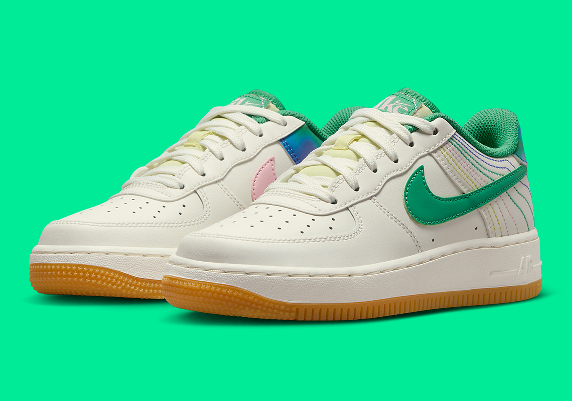 Nike Air Force 1 Low Gs Heel Stitch Fj7540 100 6