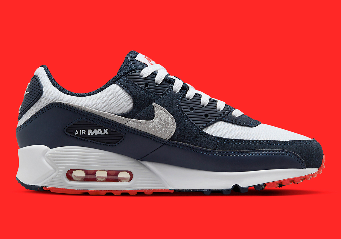 Nike Air Max 90 Navy Crimson Dm0029 400 4