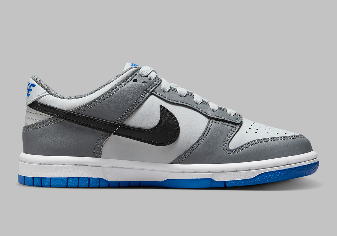 Nike Dunk Low Gs Grey Blue Black Fb9109 001 5