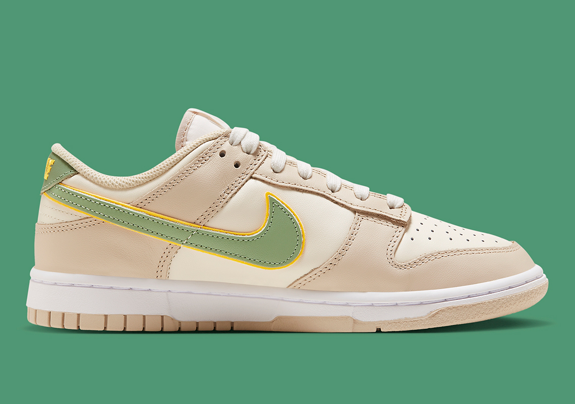 Nike Dunk Low Tan Green Yellow 1