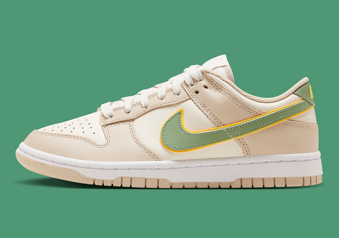 Nike Dunk Low Tan Green Yellow 8