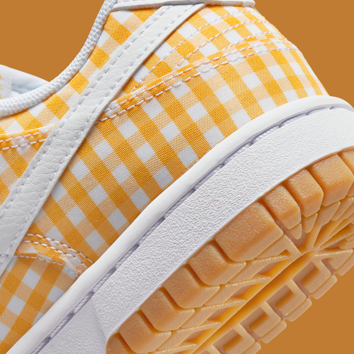 Nike Dunk Low Vivid Sulfur Gingham Plaid Dz2777 700 5