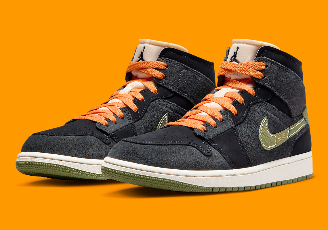 A Subtle "Halloween" Theme Occurs On The Air Jordan 1 Mid SE Craft