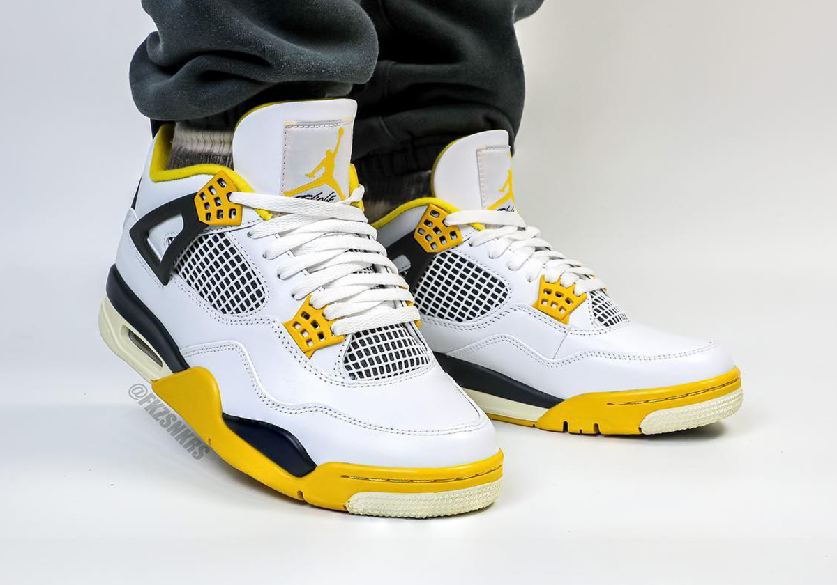 On-Foot Look At The Women’s Air Jordan 4 “Vivid Sulfur”