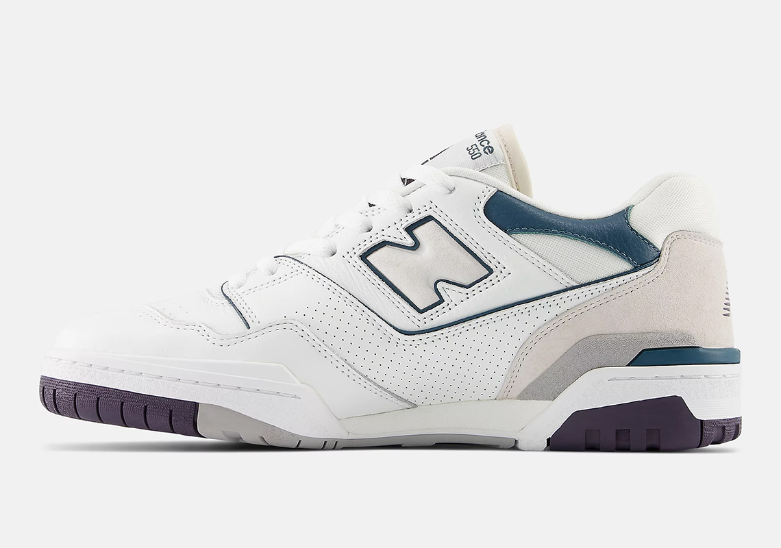 New Balance 550 White Dark Teal Purple Bb550wcb 2