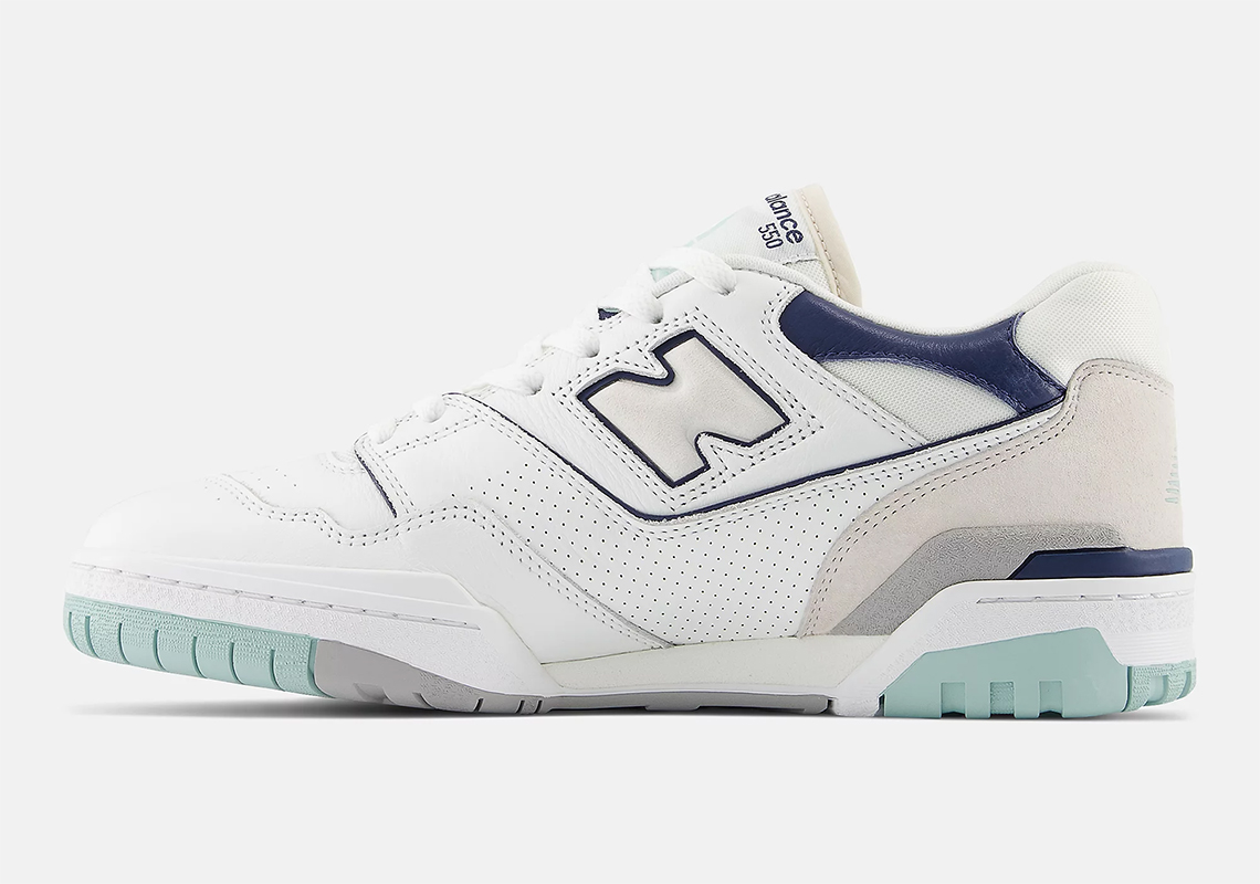 New Balance 550 White Mint Navy Bb550wca 5