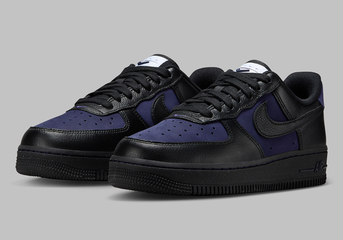 Premium Textures Fill The Nike Air Force 1 Low "Black/Indigo"