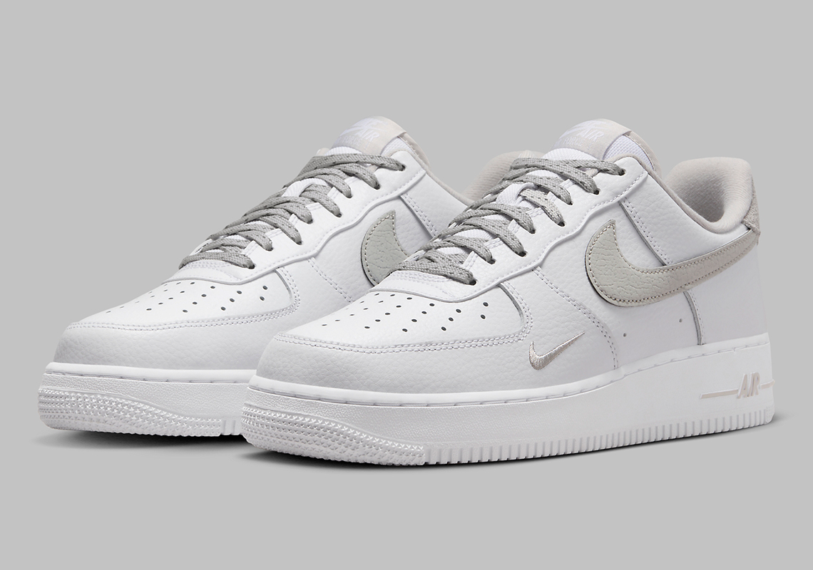 Nike Air Force 1 Low White Grey Reflective Swoosh Fv0388 100 5