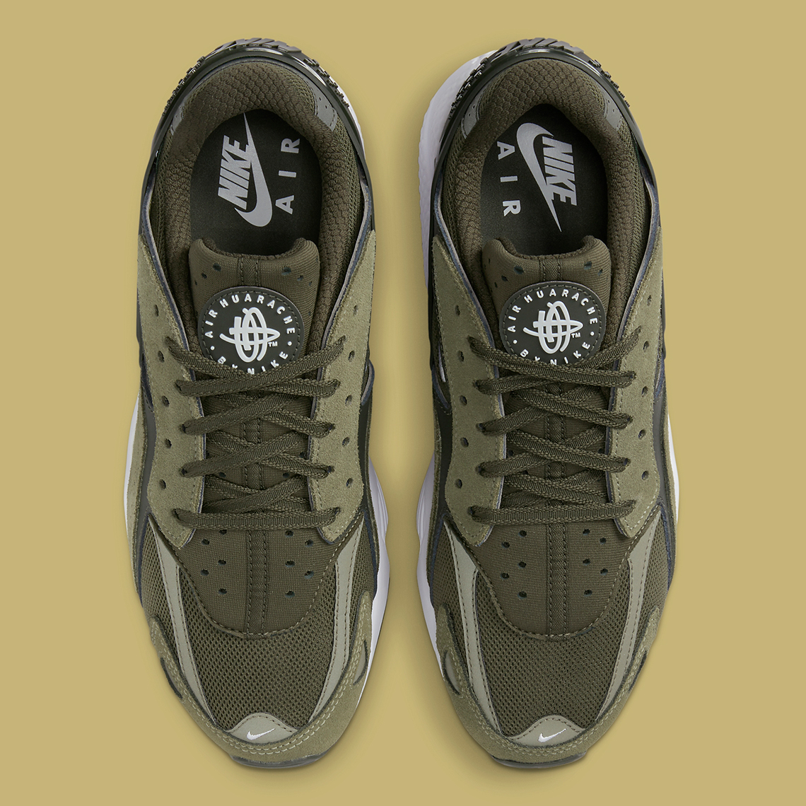 Nike Air Huarache Runner Olive Black Dz3306 300 4