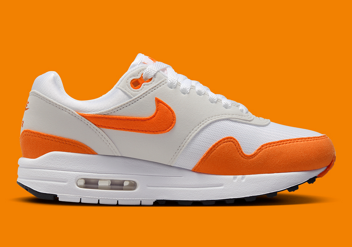 Nike Air Max 1 Womens Neutral Grey Safety Orange Dz2628 002 3