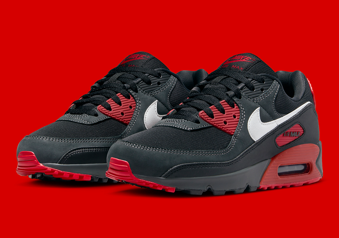 Nike Air Max 90 Black Red Fb9658 001 3