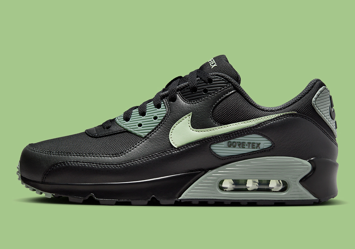 Nike Air Max 90 Gore Tex Black Honeydew Anthracite Mica Green Fd5810 001 2