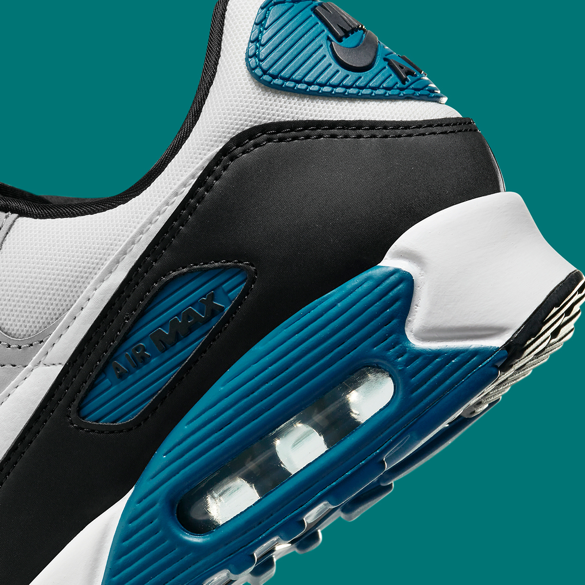 Nike Air Max 90 White Black Teal Fb9658 002 2