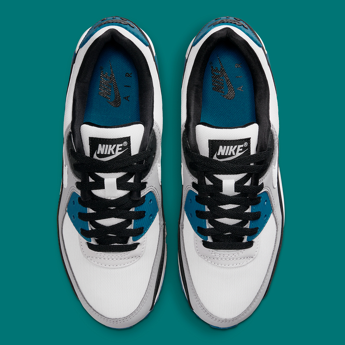 Nike Air Max 90 White Black Teal Fb9658 002 3