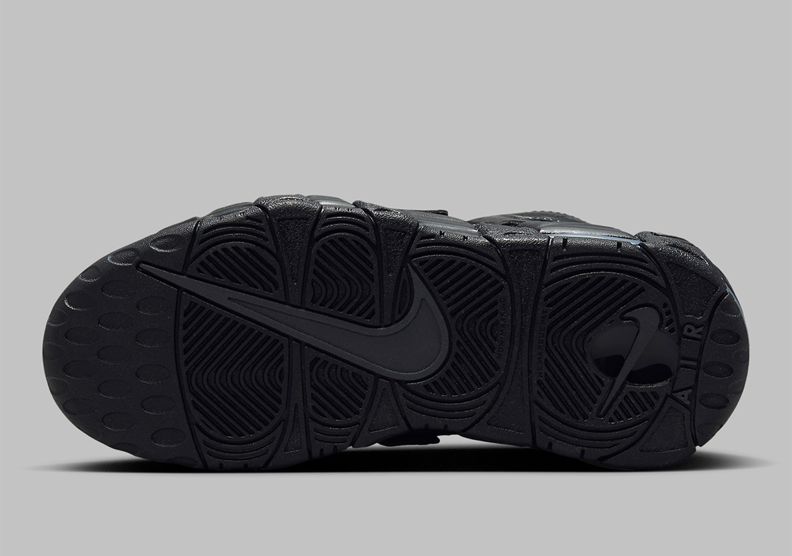 Nike Air More Uptempo Gs Triple Black Fv2264 001 4