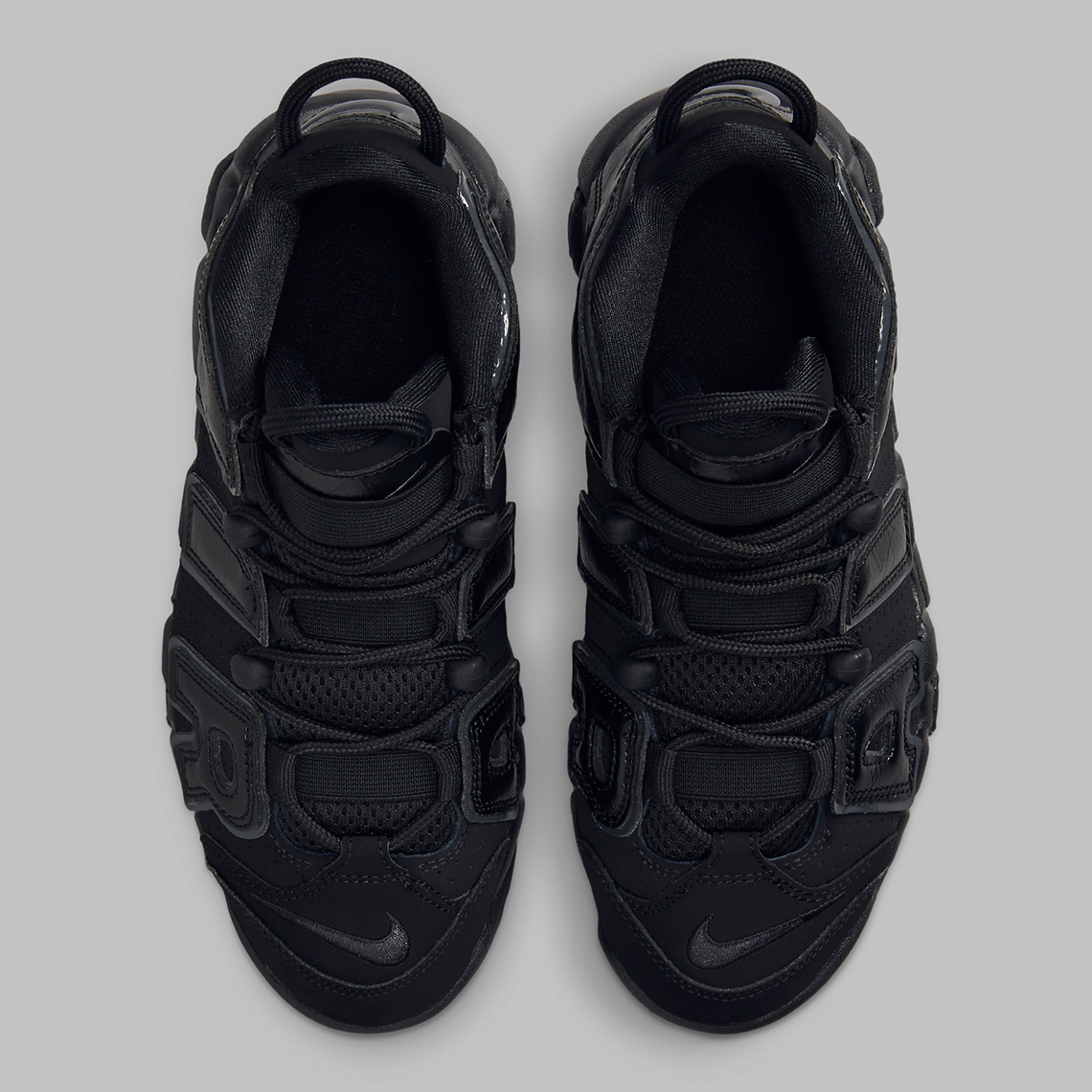 Nike Air More Uptempo Gs Triple Black Fv2264 001 7