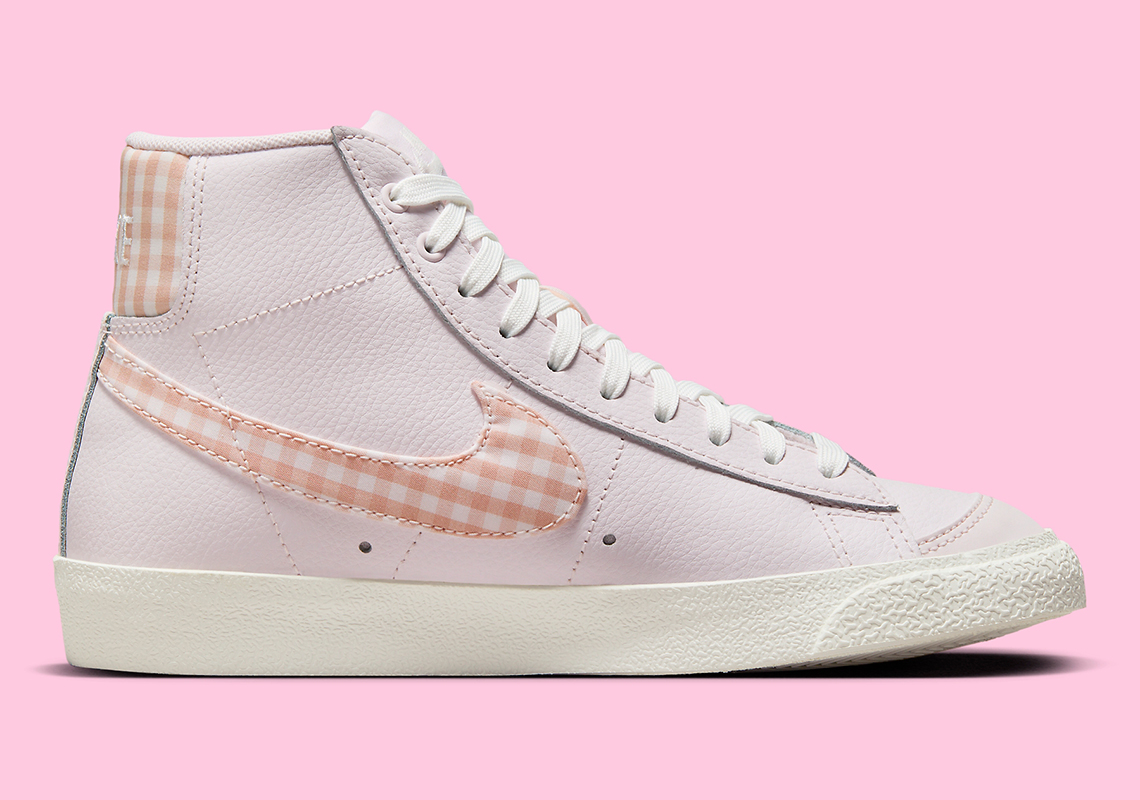 Nike Blazer Mid 77 Pink Gingham Plaid Fd9163 600 6